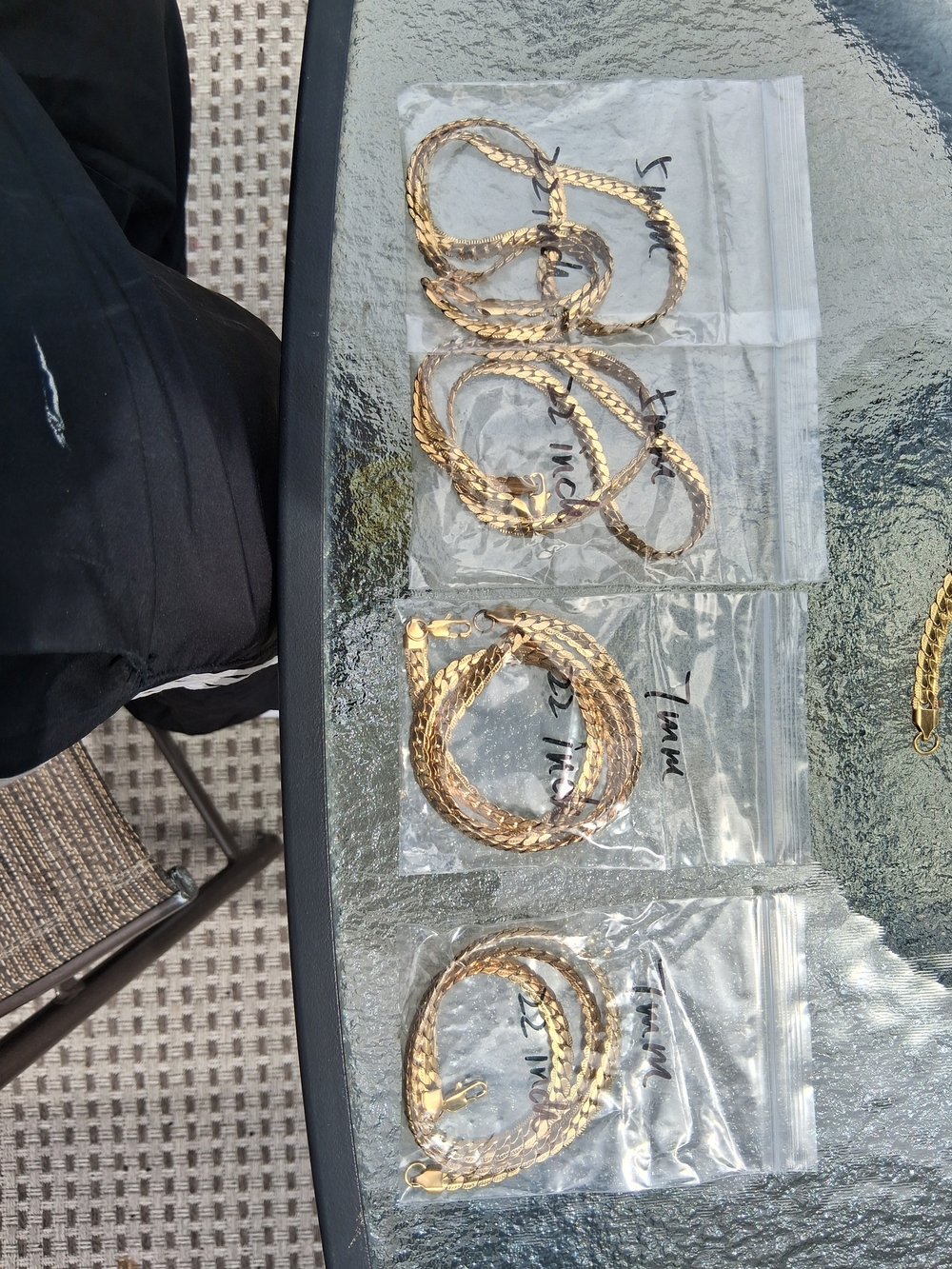 Gold Tone Braided Chain- Mens Jewelry